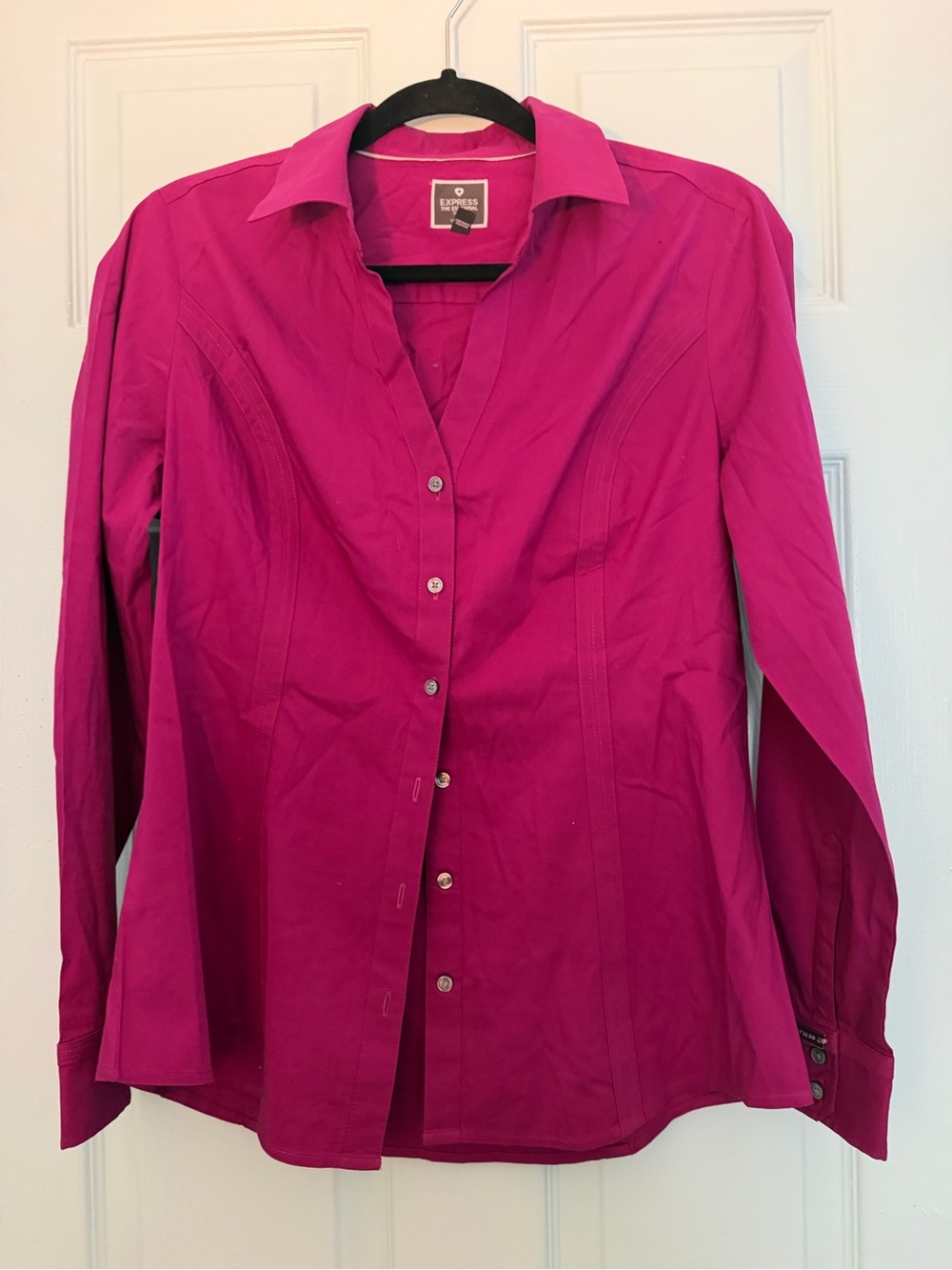 Express Women’s Fuchsia Button-Down Shirt